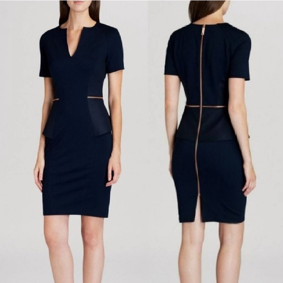Ted Baker London Dresses & Skirts - Ted Baker Navy Maddiye’ Peplum Dress